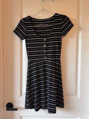 Striped fit and flare dress